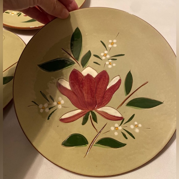Stangl Pottery 'Magnolia' Bread & Butter Plates Set 5 Vintage 1950-70 MCM - Picture 2 of 6